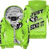 PREMIUM JUST FCKN GONNA SEND IT – CUSTOM NAME – THOR – GREEN 1 V1 - FLEECE ZIP HOODIE