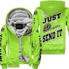 PREMIUM JUST FCKN GONNA SEND IT – CUSTOM NAME – TROY LEE DESIGNS – GREEN 1 V1 - FLEECE ZIP HOODIE