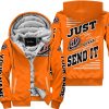PREMIUM JUST FCKN GONNA SEND IT – CUSTOM NAME – TROY LEE DESIGNS – ORANGE V1 - FLEECE ZIP HOODIE