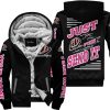 PREMIUM JUST FCKN GONNA SEND IT – CUSTOM NAME – TROY LEE DESIGNS – PINK 1 BLACK - FLEECE ZIP HOODIE