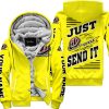 PREMIUM JUST FCKN GONNA SEND IT – CUSTOM NAME – TROY LEE DESIGNS – YELLOW V1 - FLEECE ZIP HOODIE