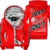 PREMIUM JUST FCKN GONNA SEND IT – CUSTOM NAME – YAMAHA – RED V1 - FLEECE ZIP HOODIE