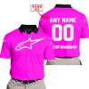 MOTOCROSS  -  LIMITED EDITION  -  ALPINESTARS  -  PINK - POLO SHIRT