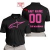 MOTOCROSS  -  LIMITED EDITION  -  ALPINESTARS  -  PINK 1 V1 - POLO SHIRT