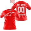 MOTOCROSS  -  LIMITED EDITION  -  ALPINESTARS  -  RED - T-SHIRT