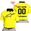 MOTOCROSS  -  LIMITED EDITION  -  ALPINESTARS  -  YELLOW - POLO SHIRT