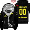 MOTOCROSS  -  LIMITED EDITION  -  ALPINESTARS  -  YELLOW V1 - FLEECE ZIP HOODIE