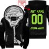MOTOCROSS  -  LIMITED EDITION  -  CAN AM  -  GREEN 1 V1 - FLEECE ZIP HOODIE
