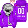 MOTOCROSS  -  LIMITED EDITION  -  CAN AM  -  PURPLE - FLEECE ZIP HOODIE