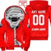 MOTOCROSS  -  LIMITED EDITION  -  CAN AM  -  RED - FLEECE ZIP HOODIE