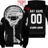 MOTOCROSS  -  LIMITED EDITION  -  CAN AM  -  WHITE V1 - FLEECE ZIP HOODIE