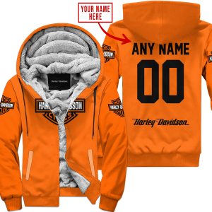MOTOCROSS  -  LIMITED EDITION  -  HARLEY-DAVIDSON  -  ORANGE - FLEECE ZIP HOODIE