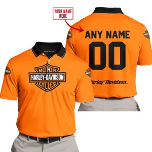 MOTOCROSS  -  LIMITED EDITION  -  HARLEY-DAVIDSON  -  ORANGE - POLO SHIRT