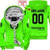 MOTOCROSS  -  LIMITED EDITION  -  HUSQVARNA  -  GREEN - FLEECE ZIP HOODIE