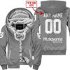 MOTOCROSS  -  LIMITED EDITION  -  HUSQVARNA  -  GREY - FLEECE ZIP HOODIE