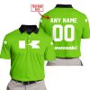 MOTOCROSS  -  LIMITED EDITION  -  KAWASAKI  -  GREEN - POLO SHIRT