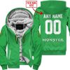 MOTOCROSS  -  LIMITED EDITION  -  MONSTER  -  GREEN - FLEECE ZIP HOODIE