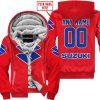 MOTOCROSS  -  LIMITED EDITION  -  SUZUKI  -  RED - FLEECE ZIP HOODIE