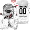 MOTOCROSS  -  LIMITED EDITION  -  TROY LEE DESIGNS  -  WHITE - FLEECE ZIP HOODIE