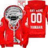 MOTOCROSS  -  LIMITED EDITION  -  YAMAHA  -  RED - FLEECE ZIP HOODIE