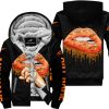 SHUT THE FNCK UP  -  ALPINESTARS  -  ORANGE - FLEECE ZIP HOODIE