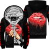 SHUT THE FNCK UP  -  ALPINESTARS  -  RED - FLEECE ZIP HOODIE