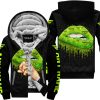 SHUT THE FNCK UP  -  FLY RACING  -  NEON - FLEECE ZIP HOODIE