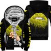 SHUT THE FNCK UP  -  FLY RACING  -  YELLOW - FLEECE ZIP HOODIE