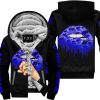 SHUT THE FNCK UP  -  FOX RACING  -  BLUE - FLEECE ZIP HOODIE