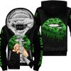 SHUT THE FNCK UP  -  FOX RACING  -  GREEN - FLEECE ZIP HOODIE