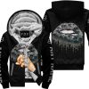 SHUT THE FNCK UP  -  FOX RACING  -  GREY - FLEECE ZIP HOODIE