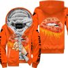 SHUT THE FNCK UP  -  FXR  -  ORANGE - FLEECE ZIP HOODIE