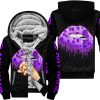 SHUT THE FNCK UP  -  HUSQVARNA  -  PURPLE - FLEECE ZIP HOODIE