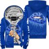 SHUT THE FNCK UP  -  SUZUKI  -  BLUE - FLEECE ZIP HOODIE