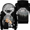 SHUT THE FNCK UP  -  THOR  -  WHITE - FLEECE ZIP HOODIE