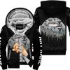 SHUT THE FNCK UP  -  TRIUMPH  -  WHITE - FLEECE ZIP HOODIE