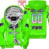 ZERO FOX GIVEN  -  LIMITED EDITION  -  FOX RACING  -  GREEN - FLEECE ZIP HOODIE