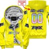 ZERO FOX GIVEN  -  LIMITED EDITION  -  FOX RACING  -  YELLOW - FLEECE ZIP HOODIE