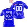 ZERO FOX GIVEN  -  LIMITED EDITION  -  FOX RACING  -  BLUE - T-SHIRT