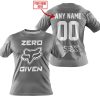 ZERO FOX GIVEN  -  LIMITED EDITION  -  FOX RACING  -  GREY - T-SHIRT