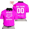 ZERO FOX GIVEN  -  LIMITED EDITION  -  FOX RACING  -  PINK - POLO SHIRT