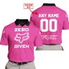 ZERO FOX GIVEN  -  LIMITED EDITION  -  FOX RACING  -  PINK 1 - POLO SHIRT
