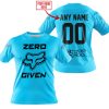 ZERO FOX GIVEN  -  LIMITED EDITION  -  FOX RACING  -  SKY BLUE - T-SHIRT