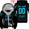 ZERO FOX GIVEN  -  LIMITED EDITION  -  FOX RACING  -  SKY BLUE V1 - FLEECE ZIP HOODIE