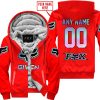 ZERO FOX GIVEN  -  LIMITED EDITION  -  FOX RACING  -  RED - FLEECE ZIP HOODIE