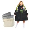 PERSONALIZED JERSEY MONSTER MOTOCROSS OODIE BLANKET HOODIE SNUGGIE HOODIES FOR ALL FAMILY