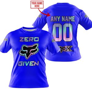 ZERO FOX GIVEN  -  LIMITED EDITION  -  FOX RACING  -  BLUE - T-SHIRT