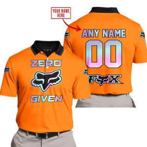 ZERO FOX GIVEN  -  LIMITED EDITION  -  FOX RACING  -  ORANGE - POLO SHIRT