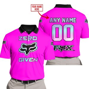 ZERO FOX GIVEN  -  LIMITED EDITION  -  FOX RACING  -  PINK - POLO SHIRT