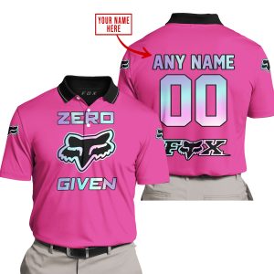 ZERO FOX GIVEN  -  LIMITED EDITION  -  FOX RACING  -  PINK 1 - POLO SHIRT